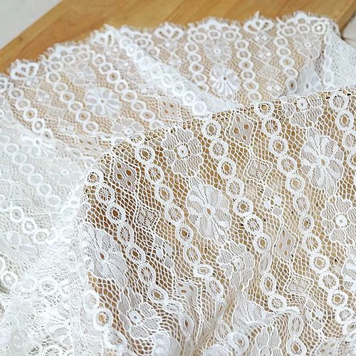 

Ivory Color Cord Lace Fabric Eyelash Elegant DIY Decoration Lace 1Piece 1.5x3M