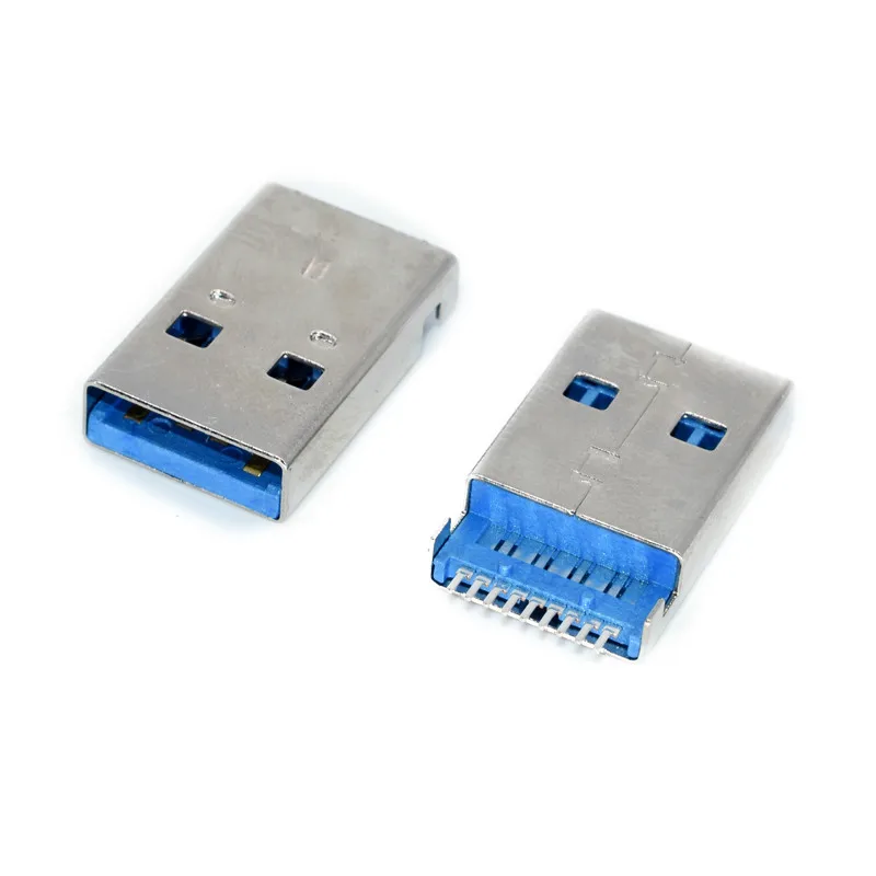 10 шт./лот USB 3 0 тип A Штекерный 9 контактный SMT SMD 2 DIP PCB монтажный разъем|Соединители|