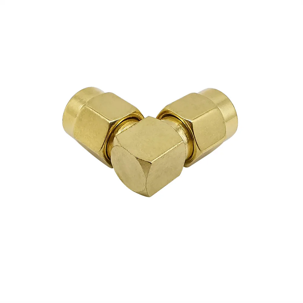 1 шт. позолоченный SMA штекер для штекера правый угол 90 градусов RF коаксиальный