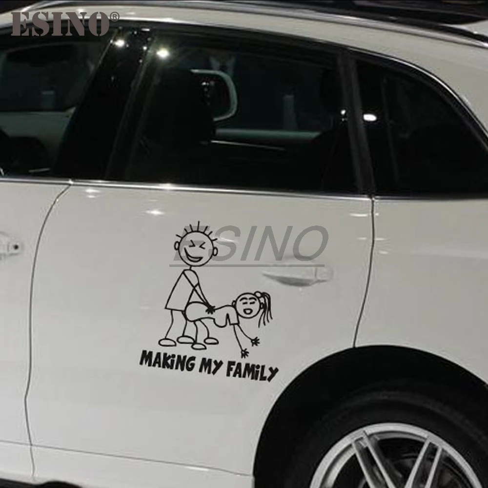 Наклейки на автомобиль Создание моей семьи мультяшная наклейка бампер