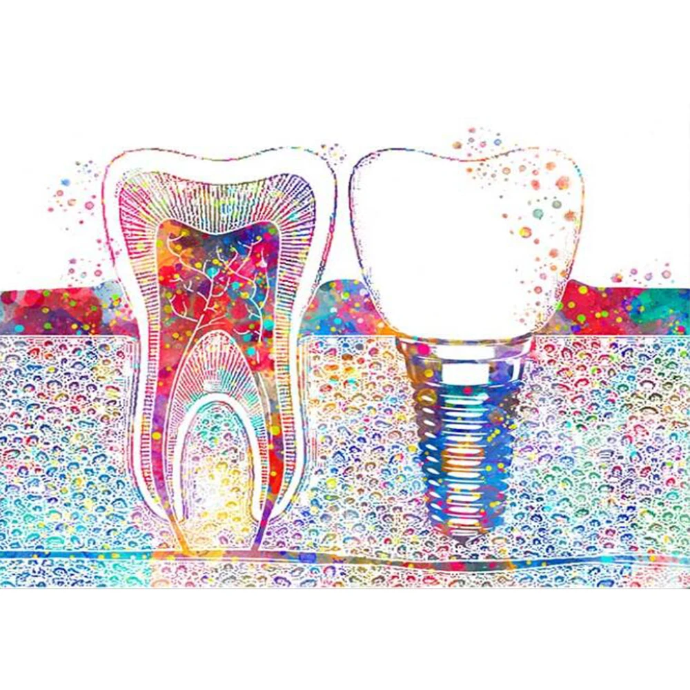 5D алмазная живопись своими руками зубы картины Стразы Алмазная вышивка полная