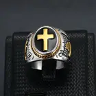 Кольцо мужское из титановой стали, резное в стиле хип-хоп, рука Бога, религиозная бижутерия на годовщину