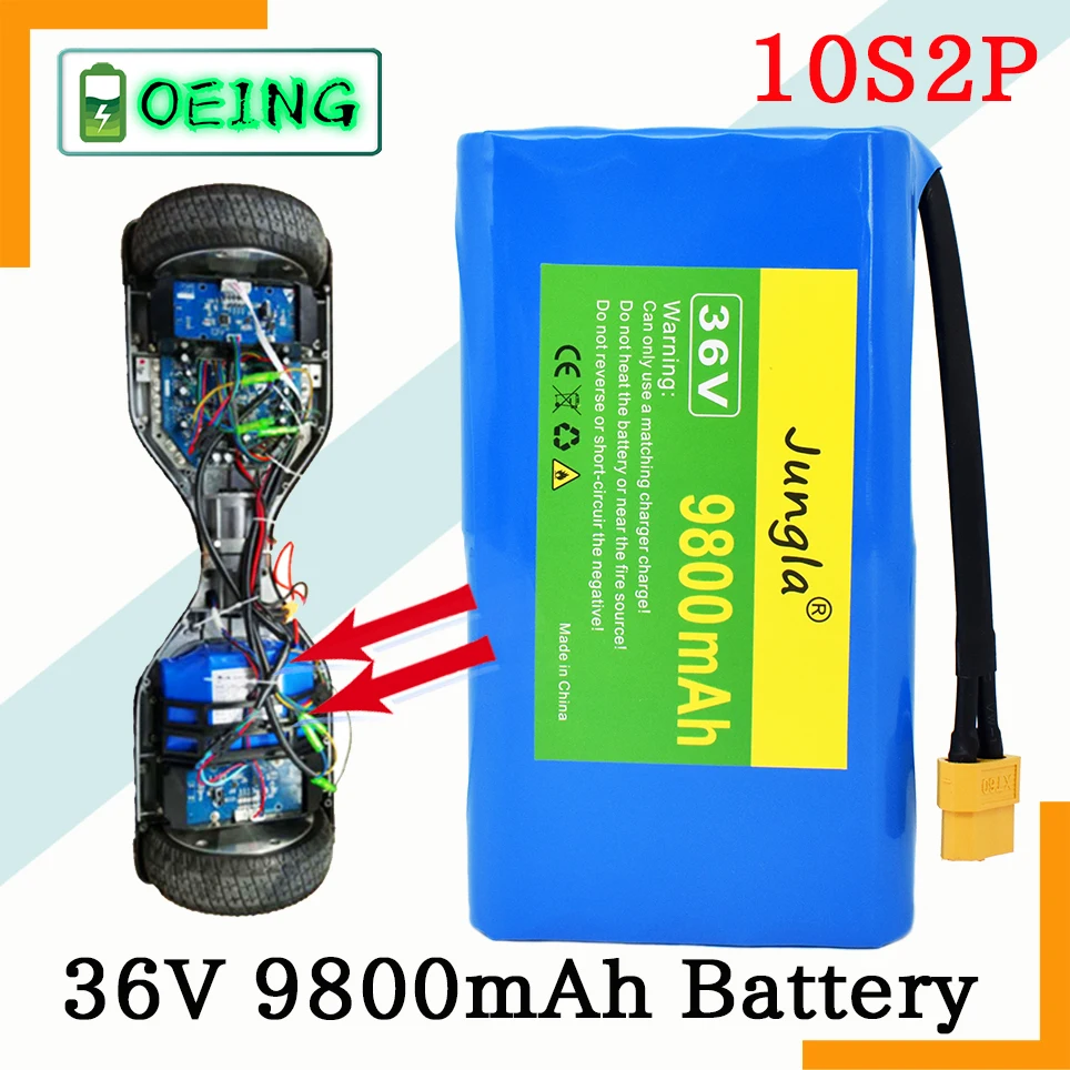 2021 100% новый 10s2p 36Vrechargeable батарея 9800 мА/ч 9.8Ah с одноконтурным напряжение Ховерборд