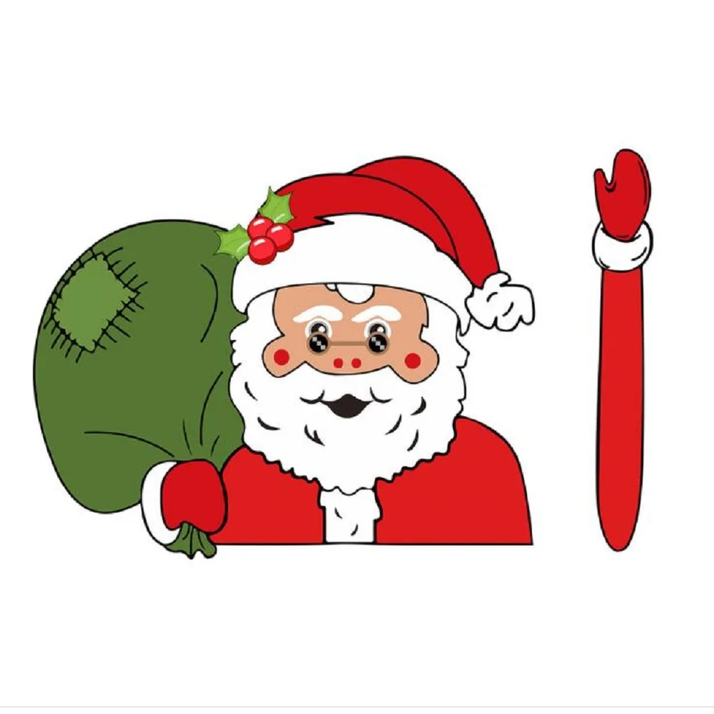 Наклейки на автомобиль Санта-Клаус наклейки стеклоочиститель заднее стекло