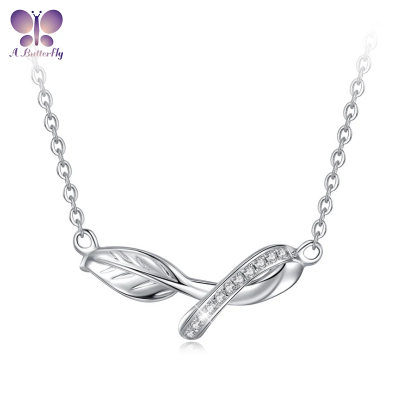 Ожерелье из белого золота 18 К с бриллиантами и бабочкой ожерелье подвеской в виде