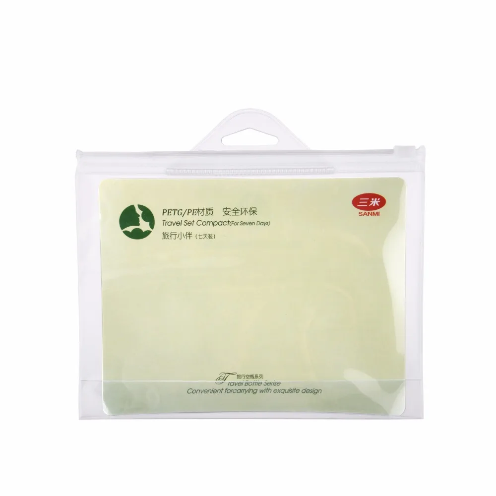 Дорожная бутылка Косметическая упаковка Наборы 7 в 1 Набор пусто ПЭТ шампунь