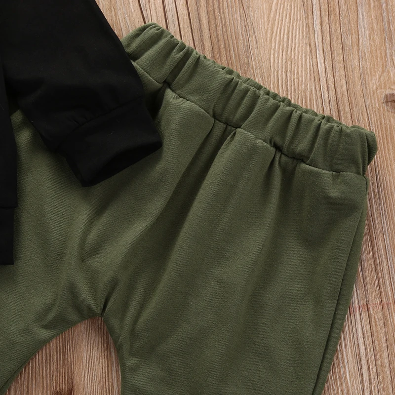 Осенне-зимний комплект одежды для новорожденных и маленьких мальчиков футболка