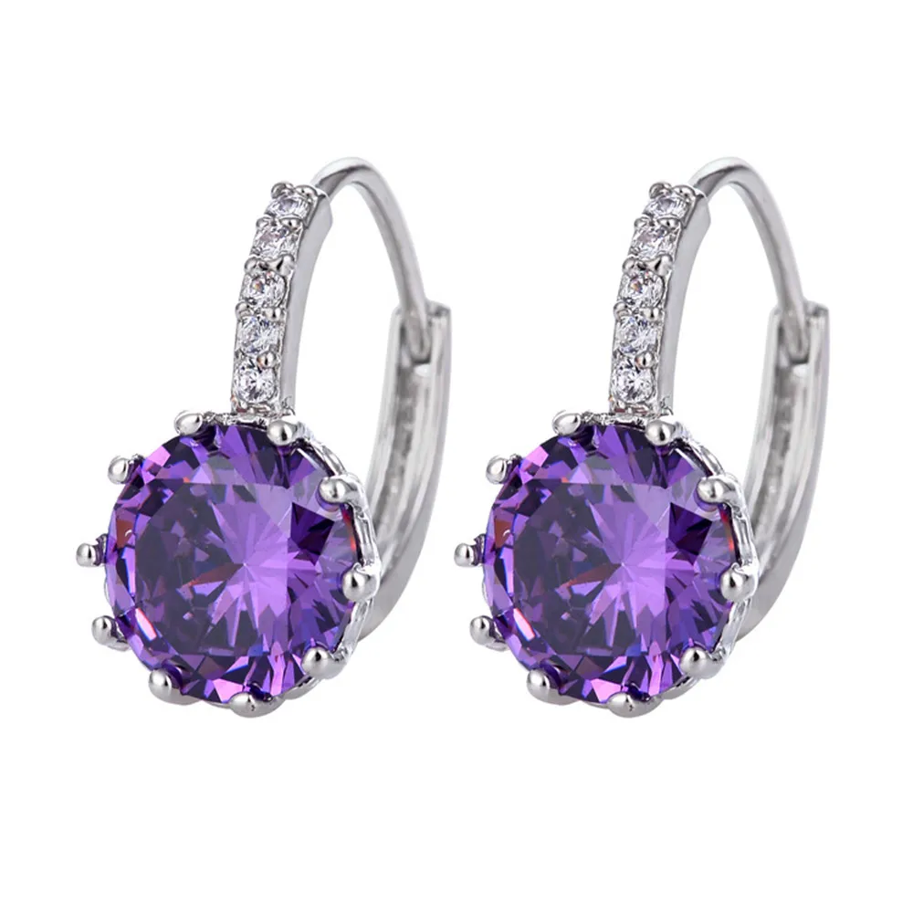 Серьги кольца для женщин серьги с кристаллами модные ювелирные украшения