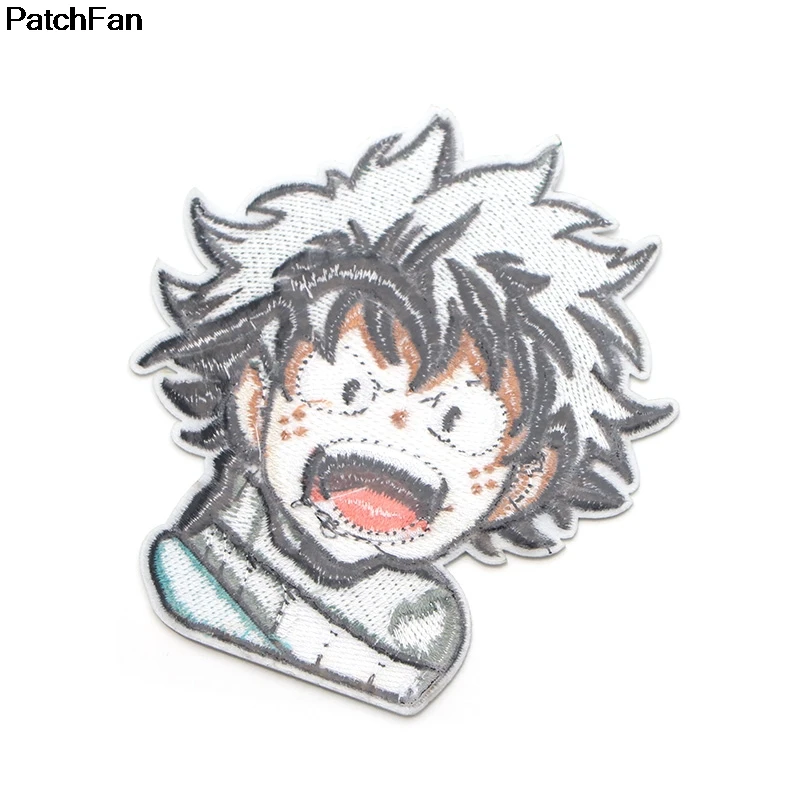 Patchfan My hero Academy, Мультяшные железные нашивки, одежда с вышивкой, лоскутные аксессуары, значки на заказ, A2336