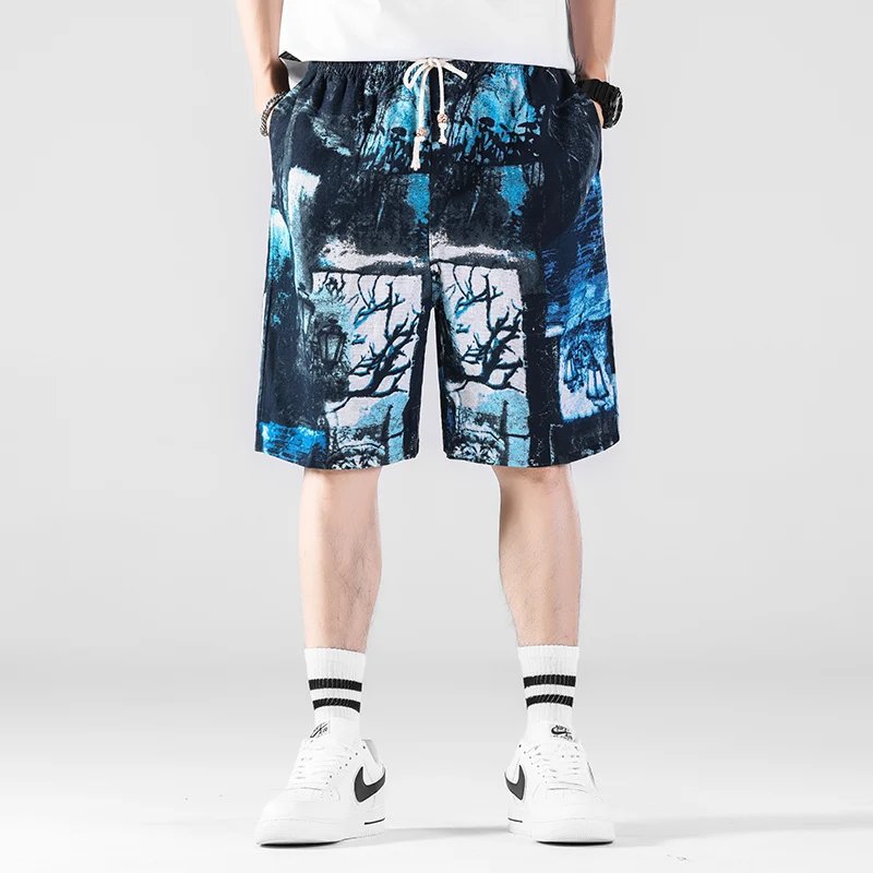 

Cotton Shorts Knee Length Shorts Summer Shorts Men 2021 New Loose Print Shorts Casual Shorts Male Camouflage Trousers Fashion
