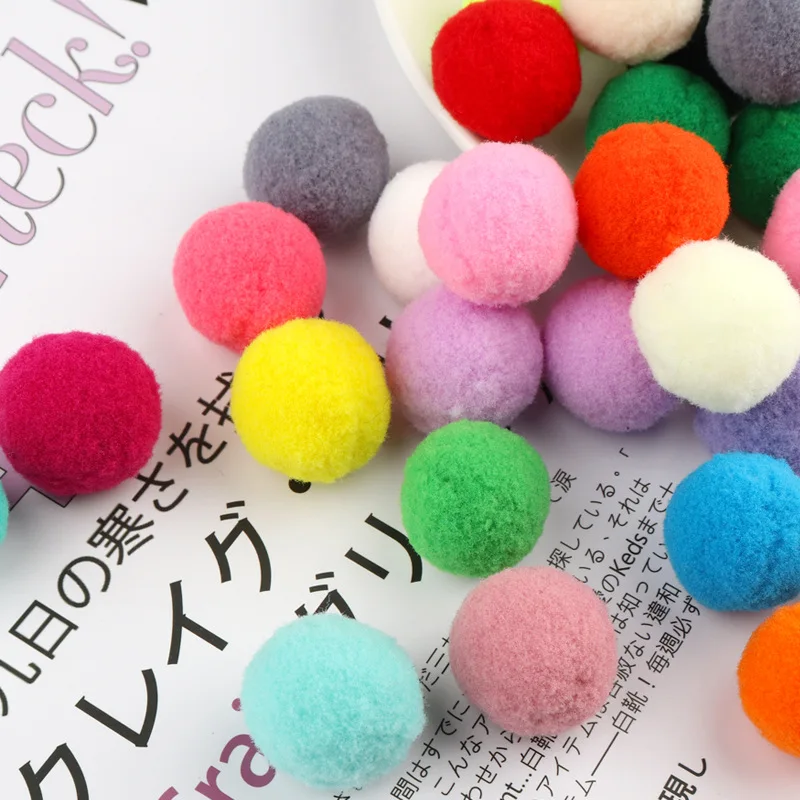 

Multi-Colors Cashmere Pompom Plush ball Fluffy Plush Pom poms Crafts Home Decor 8mm/10mm/15mm/20mm/25mm/30mm DIY Craft Supplies