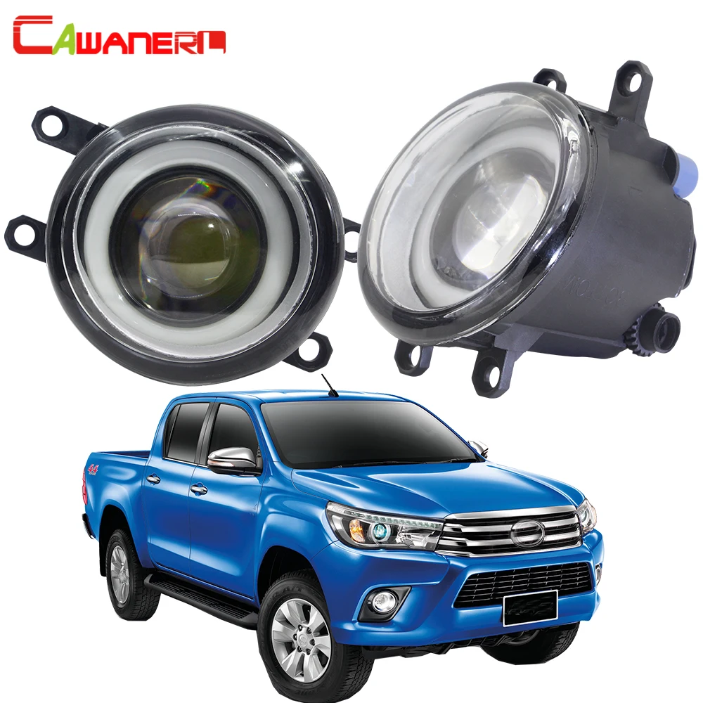 

2 X Car Right + Left Fog Light Assembly LED Angel Eye DRL Daytime Running Lamp 30W 12V For Toyota Hilux Revo Rocco SR5 2015-2019