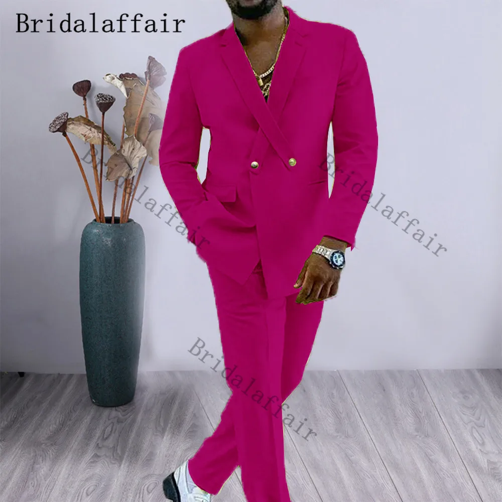 Мужской костюм с перекрестными лацканами Bridalaffair дизайнерский оранжевый из 2