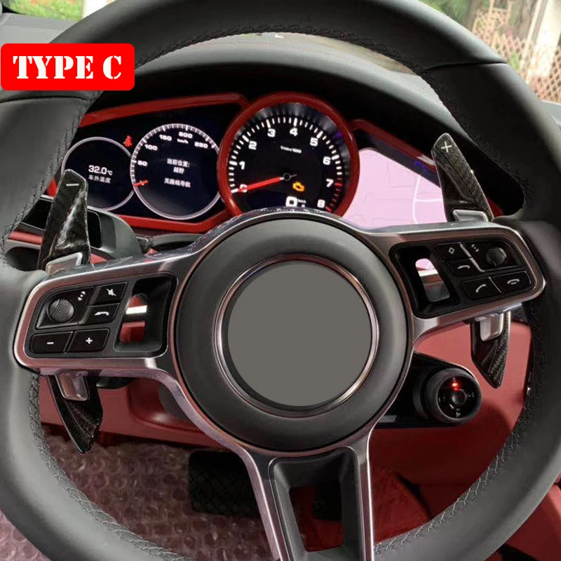 Карбоновый рычаг переключения руля для Porsche Macan 718 911 997 996 Panamera Cayenne Cayman GTS 918 Spyder Boxster