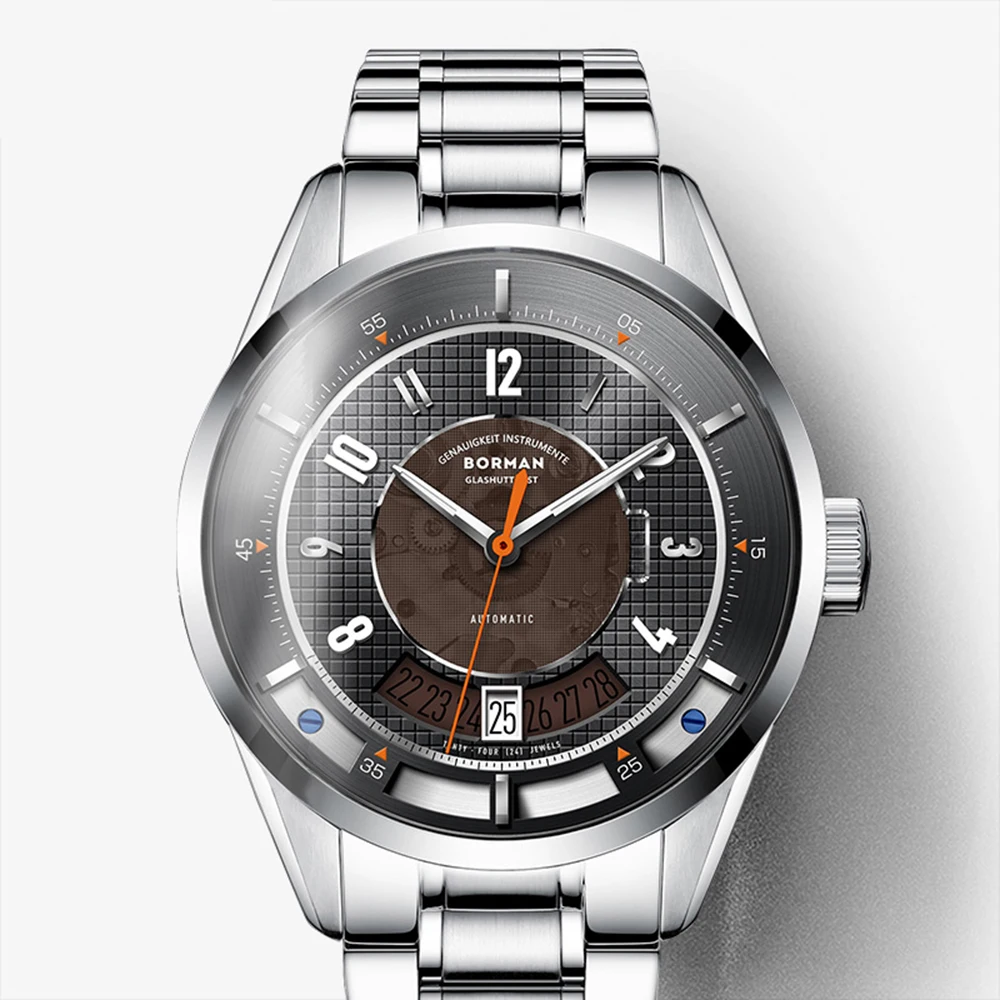 Платье наручные часы для мужчин мужские автоматические механические бормор