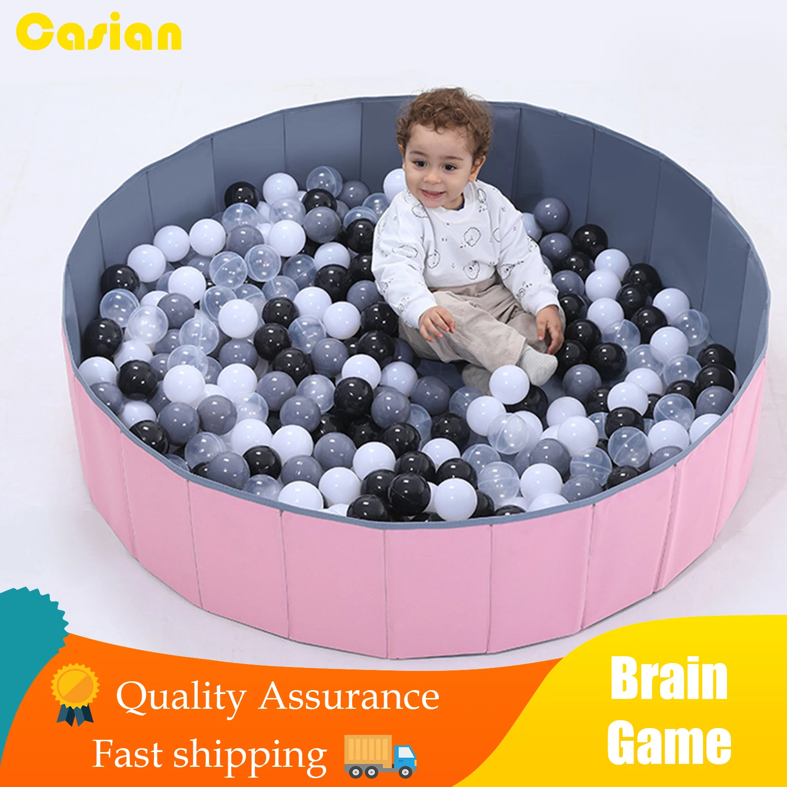 

Ocean Ball Pool Children Home Folding Ball Pool Toy Indoor Fence Baby Bubble Color Ball Game Multi-function Toys for Baby Kids