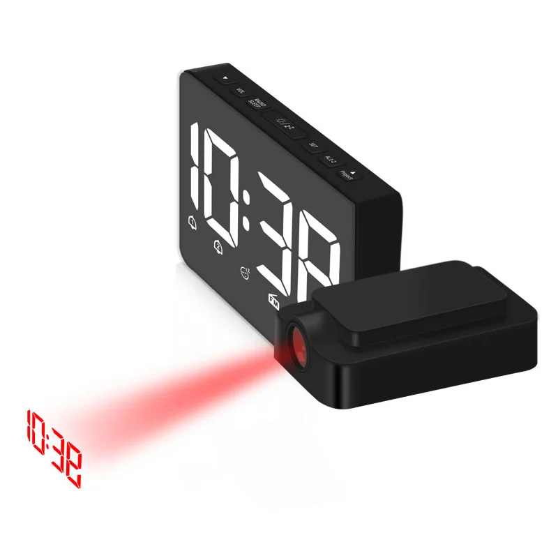 ЖК-дисплей Проекционный светодиодный дисплей Время цифровой Будильник Радио Wake