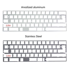 2021 새로운 2.25U Alu 플레이트 60% DZ60 GH60 플레이트 DIY 기계식 키보드 스테인레스 스틸