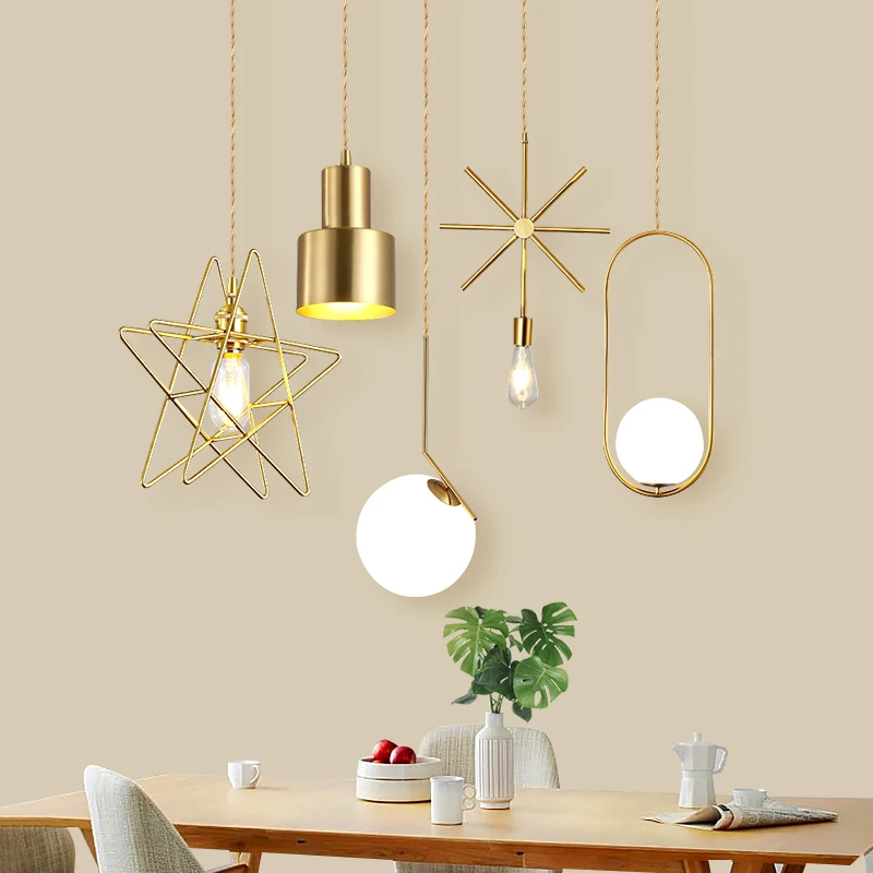 Скандинавская Люстра для ресторана Современная Минималистичная лампа бара