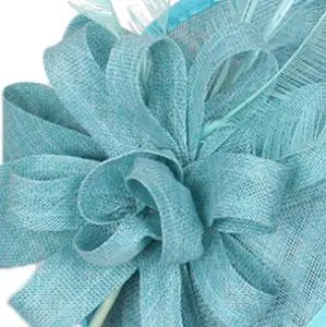 turquoise Модные свадебные женские шляпы-головные повязки чародей элегантные дамы церковный коктейль fedora шапка с цветком вечерние головной убор Feather chapeau - Цвет: turquoise