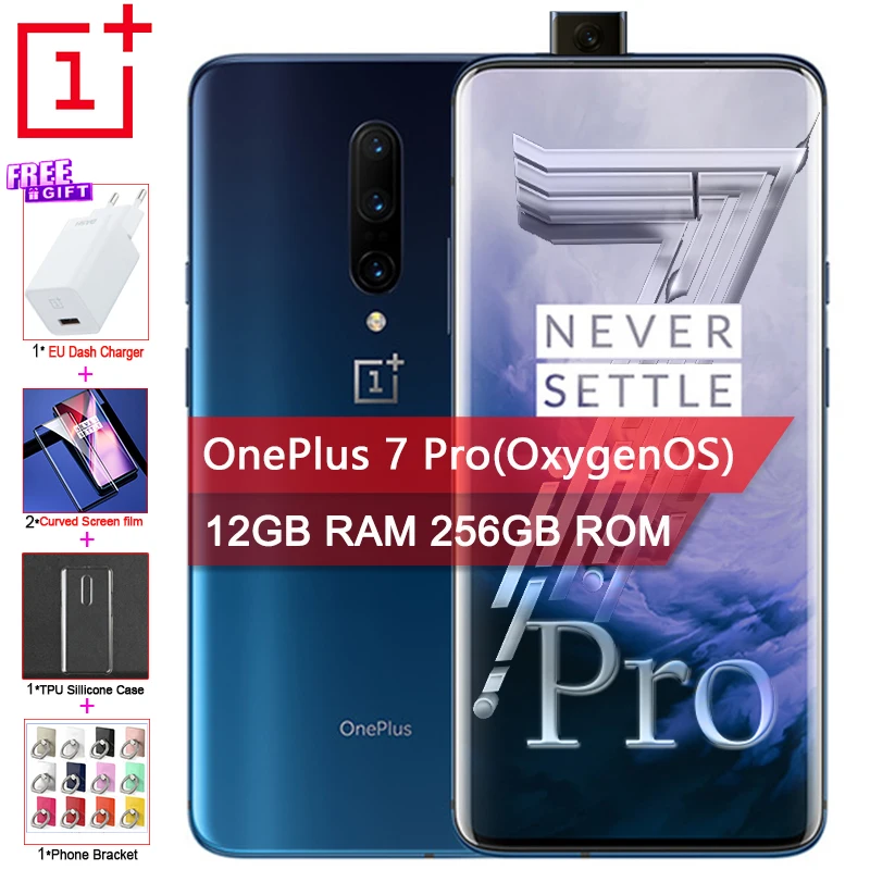 Глобальный Встроенная память Oneplus 7 Pro 12 Гб 256 6 67 &quot90 ГГц 2K жидкости Экран Snapdragon 855