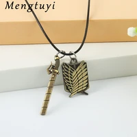 anime attack on titan necklace wings of liberty freedom weapon necklaces scouting legion eren removable accessory gift for men