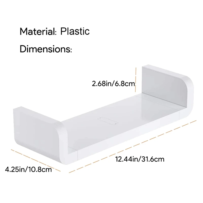 Плавающая полка настенная без сверления U ванная комната Органайзер Дисплей