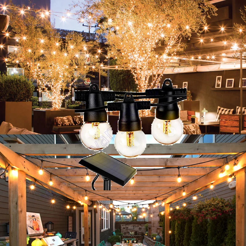 Водонепроницаемая 27 футов винтажная лампа Эдисона создает атмосферу бистро на