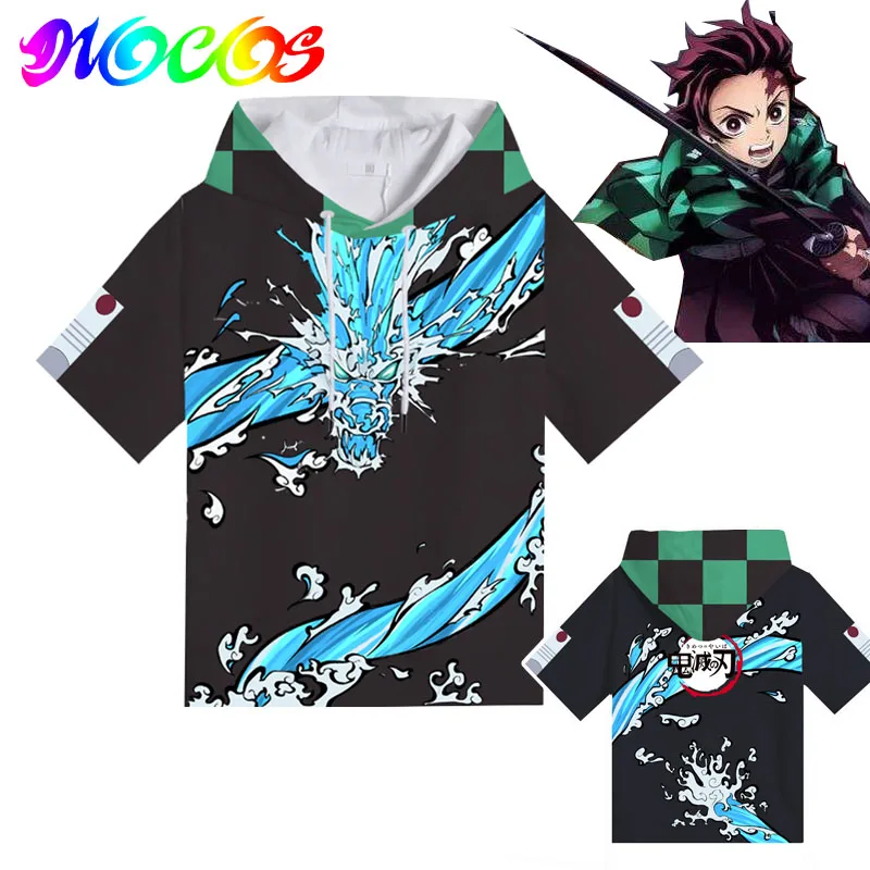 Мужская и женская футболка с коротким рукавом DIOCOS для косплея Demon Slayer Kimetsu No Yaiba