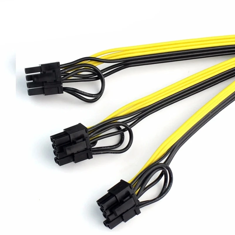 Кабель питания 6 + 2 Pin линия карты от 1 до 3 6Pin 2-контактный кабель адаптера 12AWG 18awg