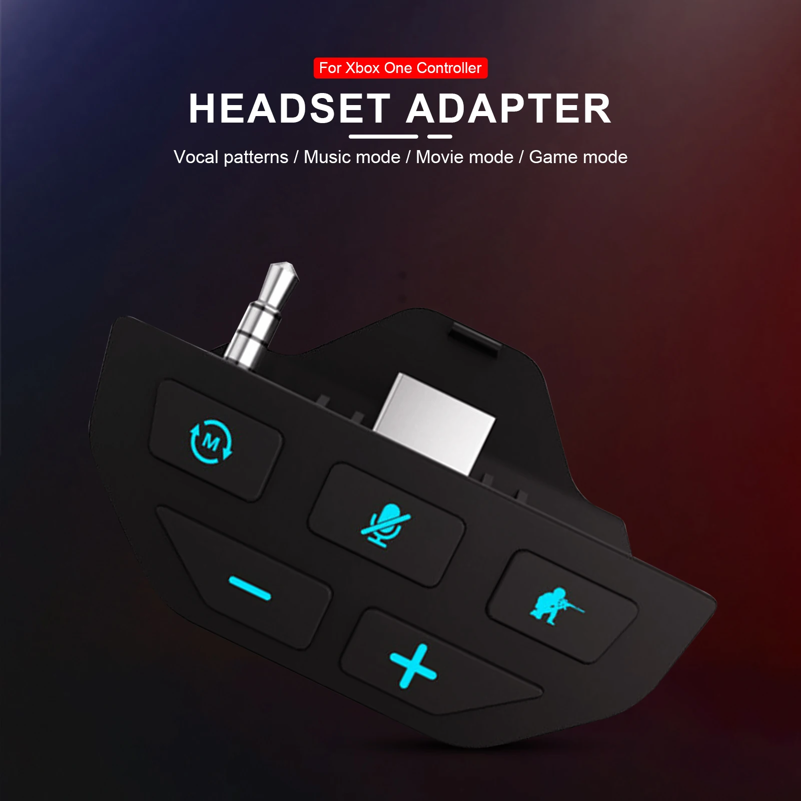 

Stereo Headset Adapter Mic Headphone Converter For Microsoft Xbox One Controller Wireless Game Controller Headset Adapter
