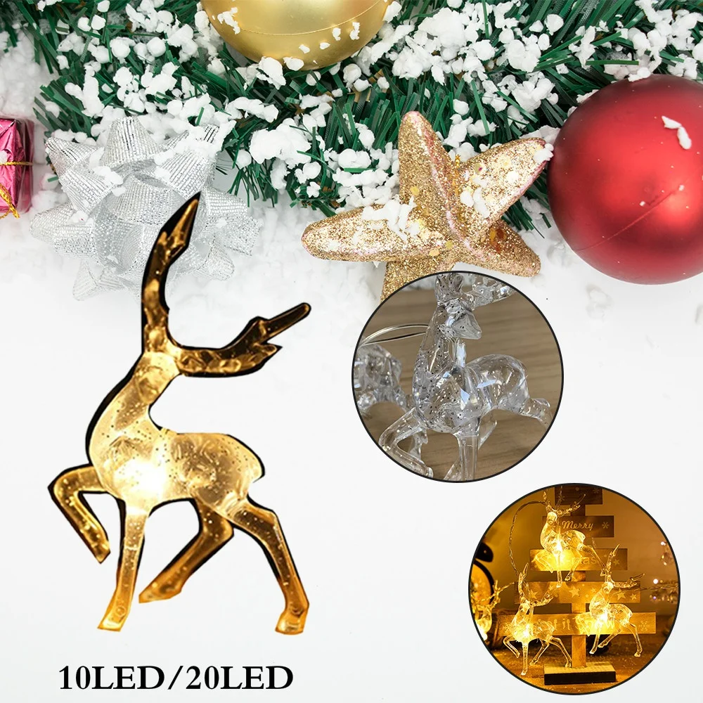 10 светодиодов/20 светодиодов светильник-гирлянда в виде лося домашний подвесной