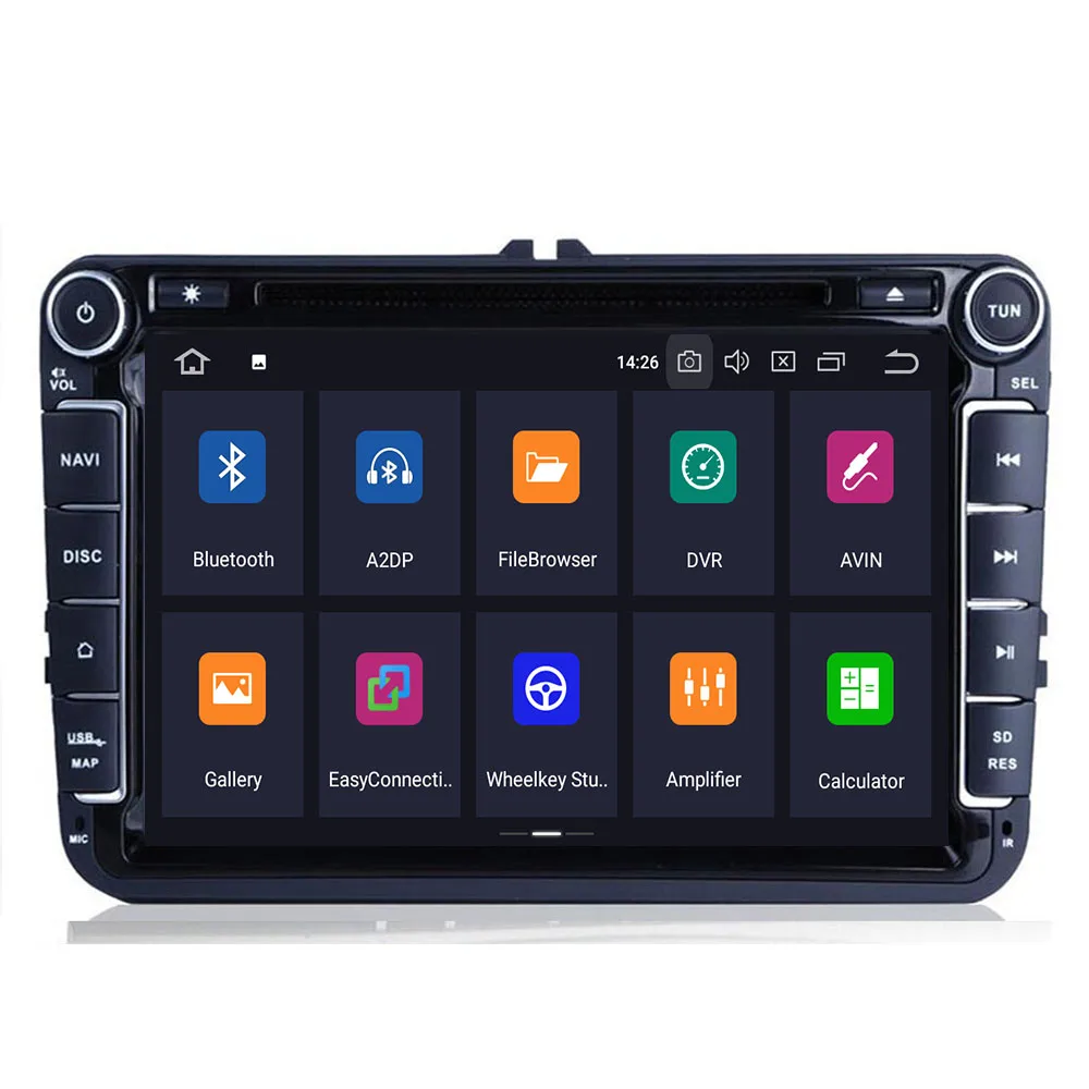 2 Din Android 10 8 core автомобильный аудио DVD плеер GPS радио для VW GOLF 6 Polo Bora JETTA B6 PASSAT Tiguan SKODA