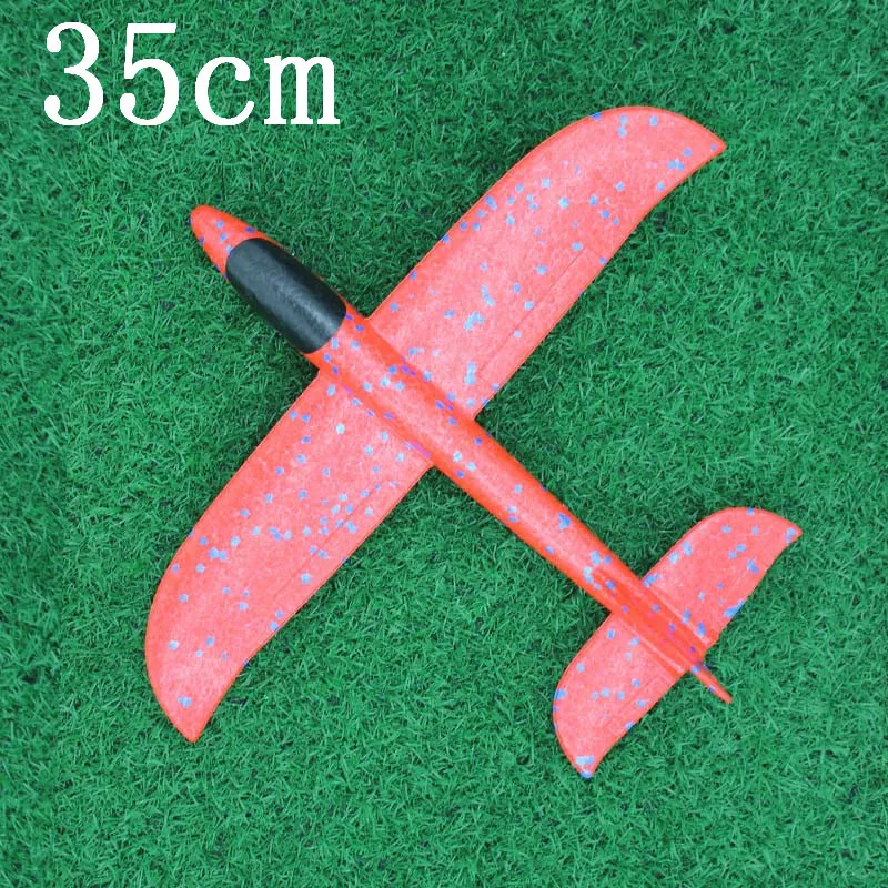 Not Lamp Red Детские игрушки модель самолета ручной бросок самолета 35 см EPP пена запуск самолета Летающий планер игрушки для игры для детей на открытом воздухе - Цвет: Not Lamp Red