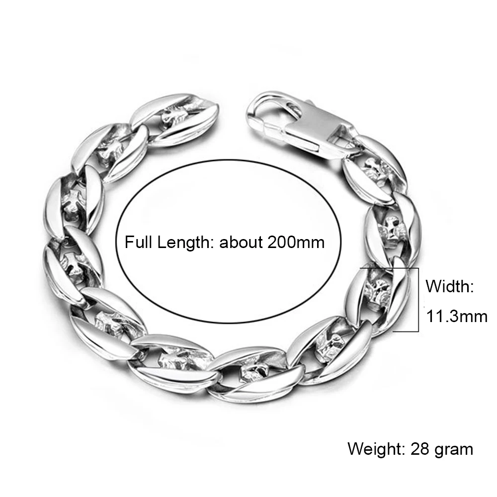 Широкий браслет с вырезами в форме птицы мужские ювелирные изделия из стали S.