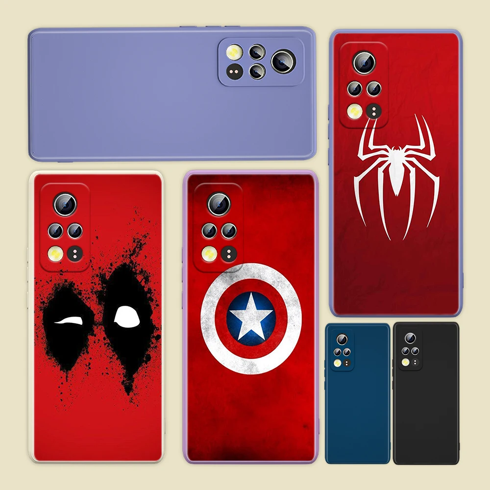 

Marvel Avengers Hero Logo For Honor 50 30 20 10X 9X V40 V30 X20 X10 Play 3 4 Pro Lite 5G Liquid Silicone Soft Phone Case