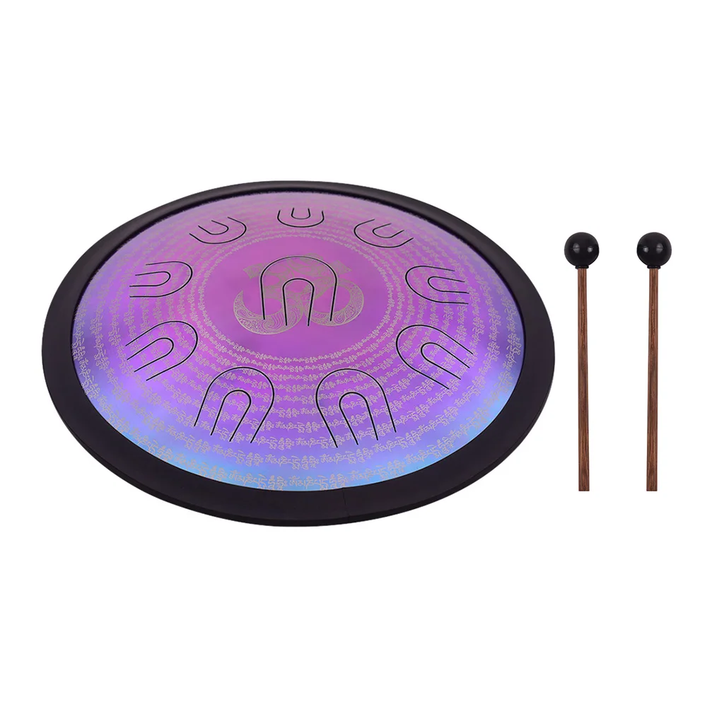 

Percussion Instrumen Delicate 16 Inch UU Drum Hand Pan Drum D-Minor Alloy Steel Tongue Drum 10 Double-tone Tongues t with Bag