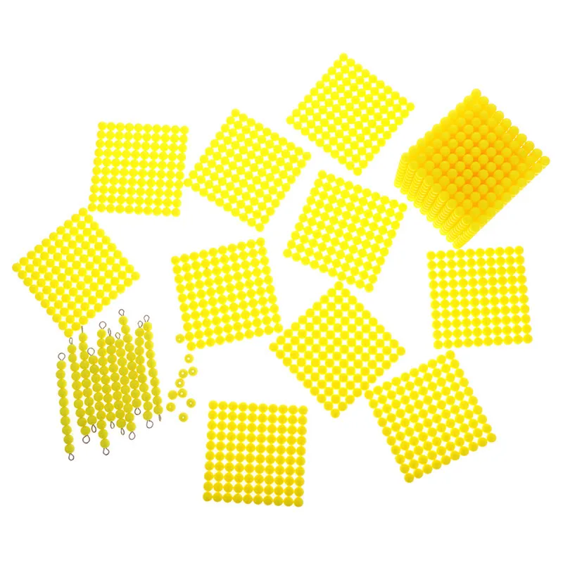 Монтессори математические игрушки Материал Дети 10 + 100 1000 десятичная система