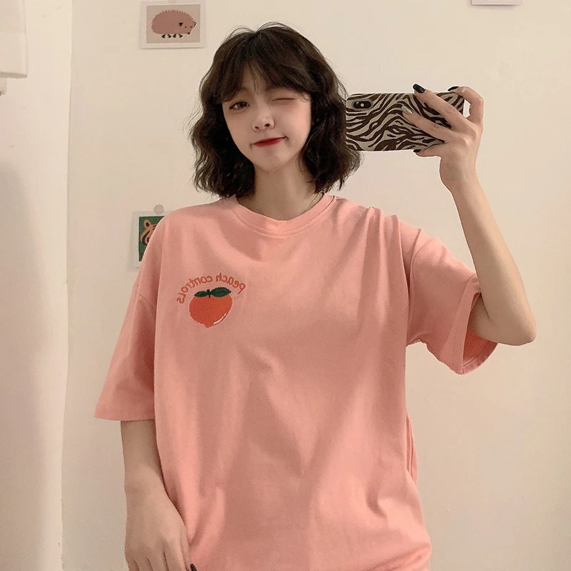 

Embroidered White Short-Sleeved T-shirt for Women 2021 New Summer Korean Style Loose Slimming Bottoming Shirt Ins Fashion