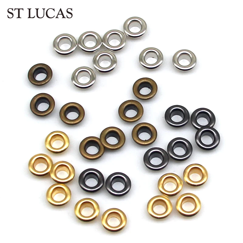 200 наборов маленькая латунная пряжка на ушках для обуви скрапбукинга сумки