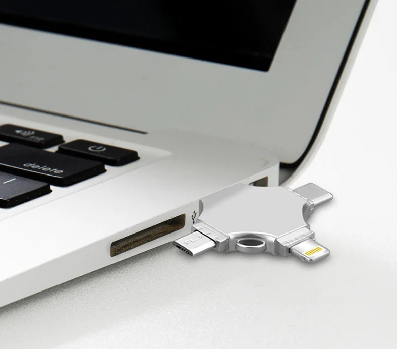 Флэш-накопитель Usb Type-C Otg 3 0 для Iphone ipad Android 128 ГБ 256 флешка 4 в 1 флэш-накопитель USB |