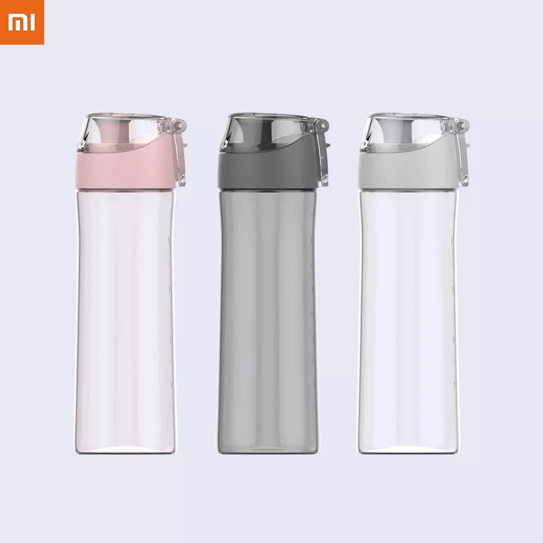 

Xiaomi Youpin Tritan портативная спортивная чашка 600 мл с безопасным замком, Нетоксичная и безвкусная, устойчивая к падению, высокотемпературная чаш...
