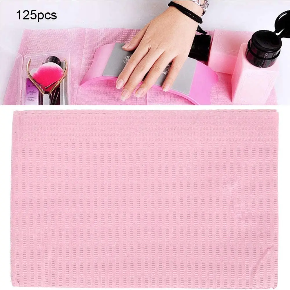 

5/125pcs Nail Art Table Mat Disposable Foldable Clean Pad Beauty Nail Care Polish Waterproof Tablecloth Manicure Tool Lint Paper