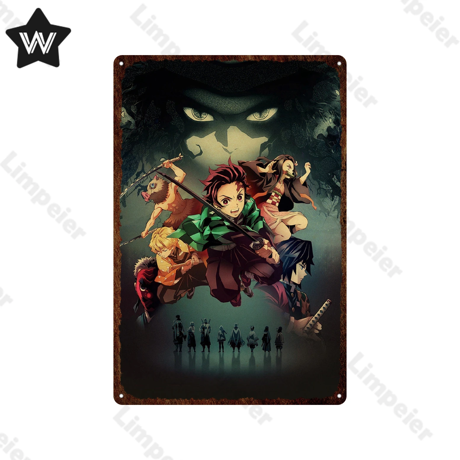 Винтажное украшение в стиле японского аниме яркий знак ретро лидер продаж