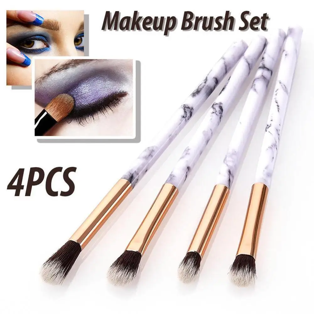 4 шт./компл. кисти для макияжа с мраморной текстурой ручка модный нейлоновый