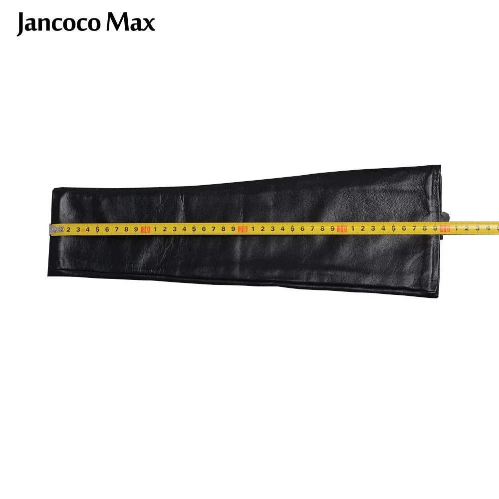 Jancoco Max Новые простые Стильные женские длинные перчатки из овечьей кожи без