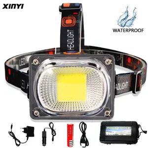 6200LM мощный COB светодиодный налобный фонарь DC перезаряжаемый налобный фонарь 3 режима Водонепроницаемый налобный фонарь с батареей 18650 для охоты и рыбалки