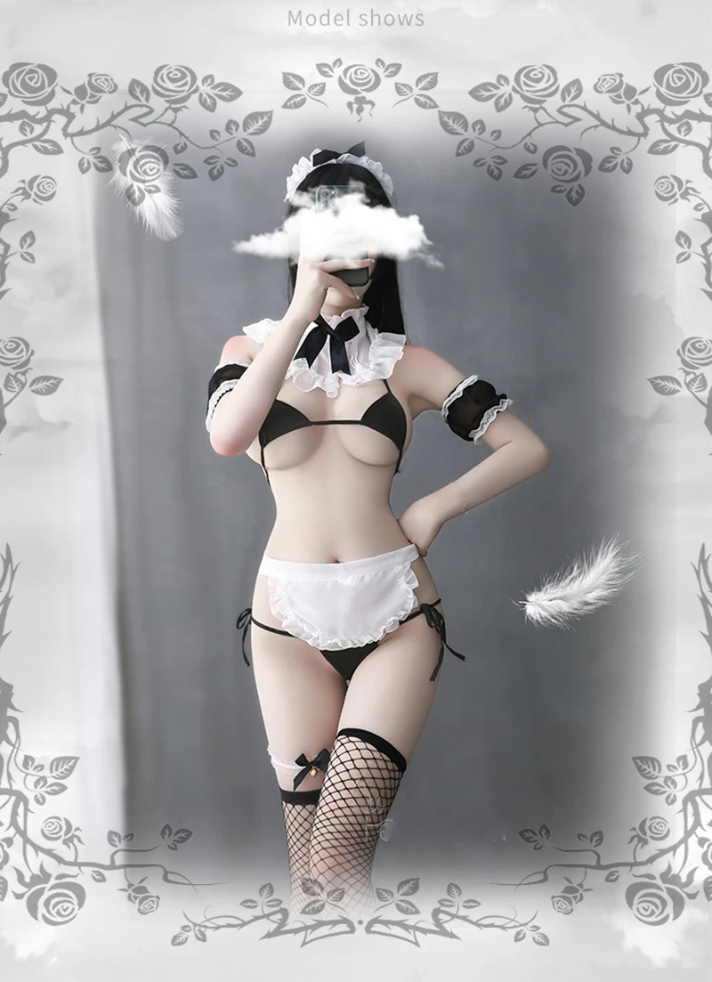Женский сексуальный трехконечный страстный костюм Униформа соблазнительное
