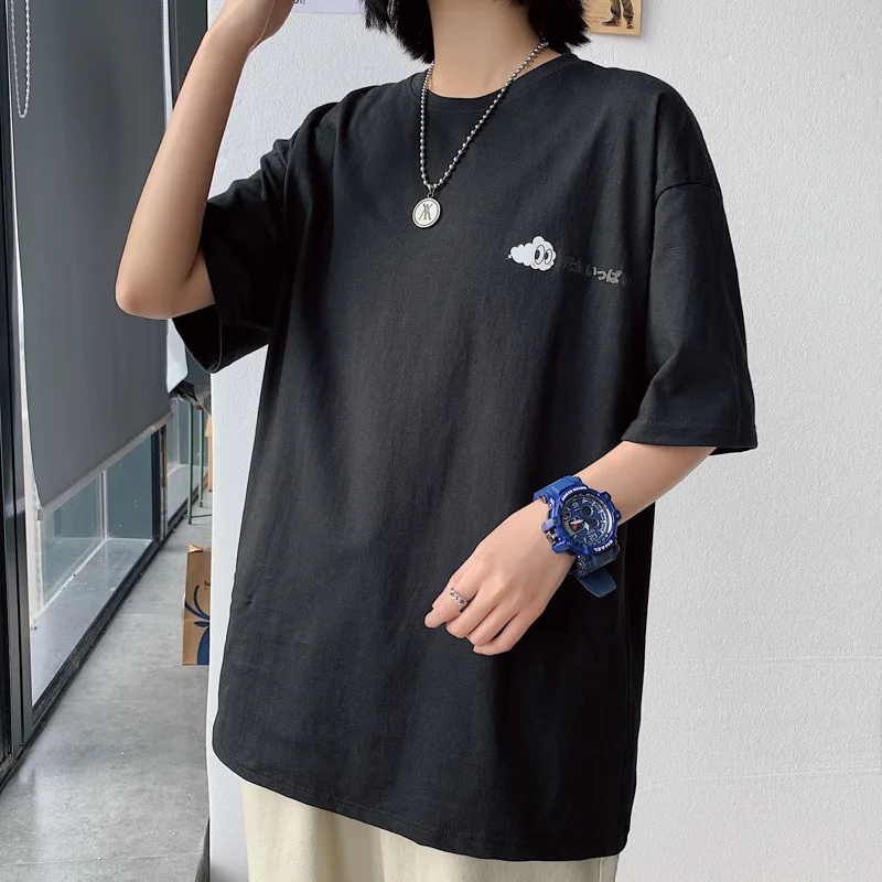 

14-color Women's Short-sleeved T-shirt Loose Plain Basic T-shirt Casual O-neckline Fashionable T-shirt Top Women's Large Size