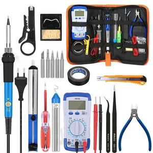 Набор паяльников 110 В220 В 60 Вт, набор паяльников с регулируемой температурой и мультиметром, сварочные инструменты для насоса